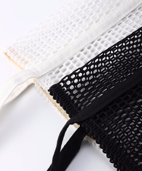 TABI PAL（タビパル）の「メッシュトートバッグ（トートバッグ・レディース・ホワイト/ブラック/ホワイト系その他2/ホワイト系その他/ブラック系その他・FREE）」の9枚目の写真