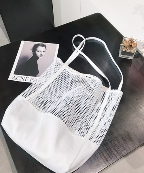 TABI PAL（タビパル）の「メッシュトートバッグ（トートバッグ・レディース・ホワイト/ブラック/ホワイト系その他2/ホワイト系その他/ブラック系その他・FREE）」の18枚目の写真