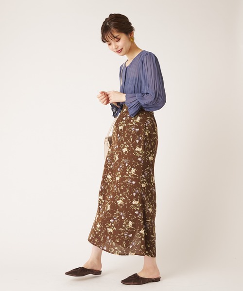 natural couture（ナチュラルクチュール）の「クリンクル2WAYチュニック（シャツ/ブラウス・レディース・ブルー/アイボリー/モカ/ピンクベージュ・FREE）」の21枚目の写真