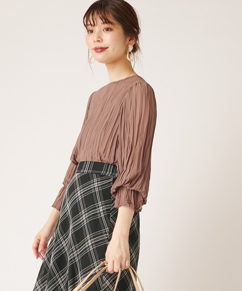 natural couture（ナチュラルクチュール）の「クリンクル2WAYチュニック（シャツ/ブラウス・レディース・ブルー/アイボリー/モカ/ピンクベージュ・FREE）」の17枚目の写真