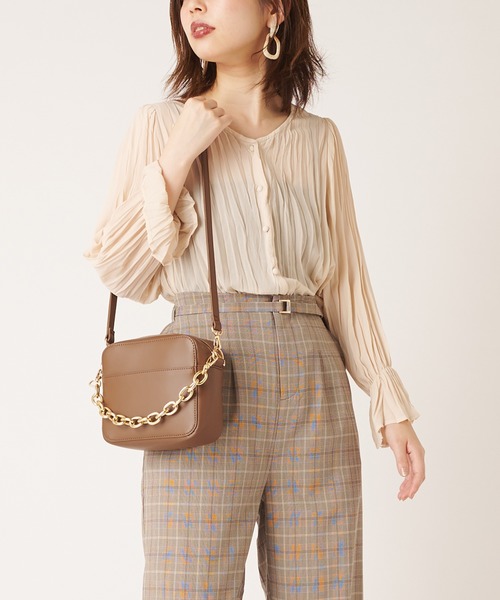 natural couture（ナチュラルクチュール）の「クリンクル2WAYチュニック（シャツ/ブラウス・レディース・ブルー/アイボリー/モカ/ピンクベージュ・FREE）」の13枚目の写真