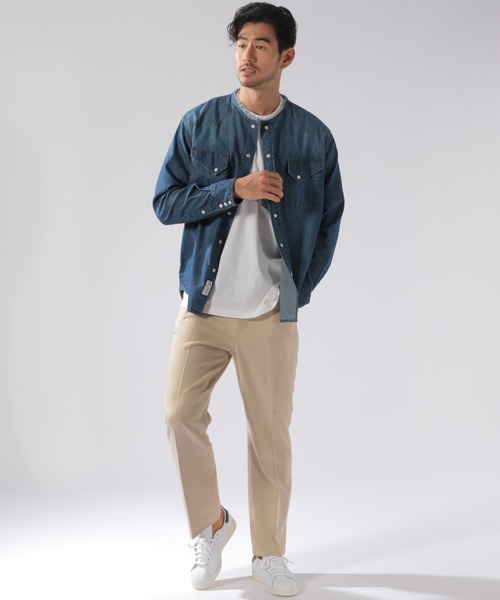 BAYFLOW(ベイフロー)の「デニムシャツ L/S(シャツ/ブラウス・メンズ・ブラック/サックスブルー・MEDIUM/SMALL/LARGE)」の6枚目の写真