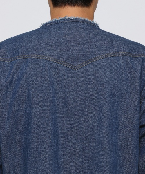 BAYFLOW(ベイフロー)の「デニムシャツ L/S(シャツ/ブラウス・メンズ・ブラック/サックスブルー・MEDIUM/SMALL/LARGE)」の15枚目の写真