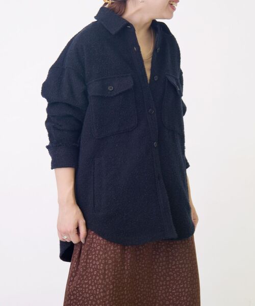 SHIPS(シップス)の「ヘリンボーンシャケット◇(その他アウター・レディース・ベージュ/ネイビー・ONE SIZE)」の8枚目の写真