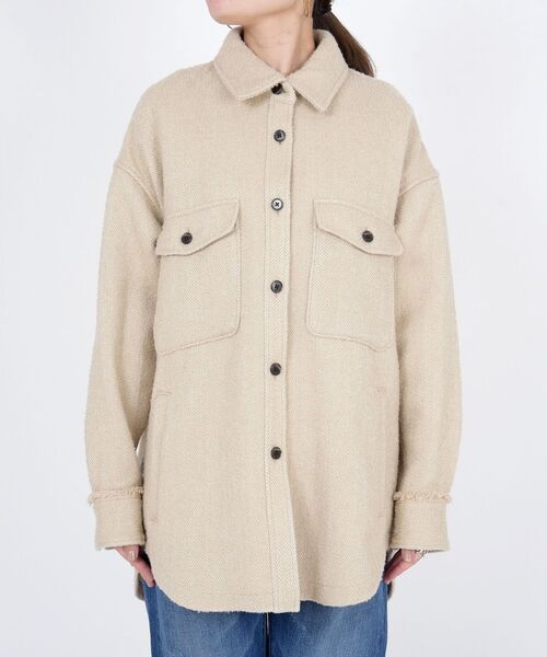SHIPS(シップス)の「ヘリンボーンシャケット◇(その他アウター・レディース・ベージュ/ネイビー・ONE SIZE)」の13枚目の写真
