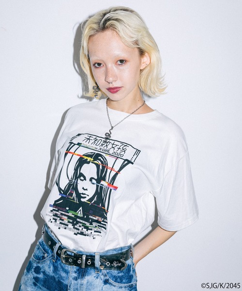 Tシャツ・カットソー TWIN CAT FACE HAFE TEE(WHITE) ちいかわ ループ6 キッズTシャツ – Talking Heads ODM