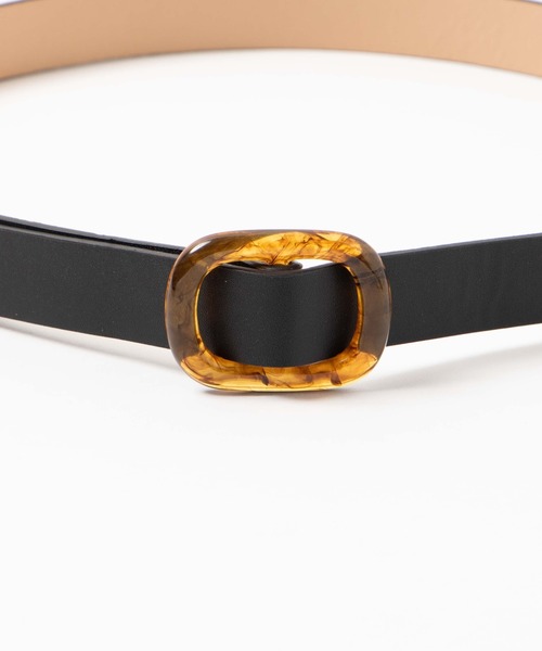 WEGO（ウィゴー）の「WEGO/べっ甲バックルベルト（ベルト・レディース・ブラック/オフホワイト/その他1・FREE）」の7枚目の写真