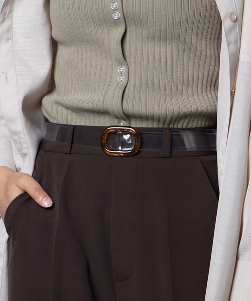 WEGO（ウィゴー）の「WEGO/べっ甲バックルベルト（ベルト・レディース・ブラック/オフホワイト/その他1・FREE）」の14枚目の写真