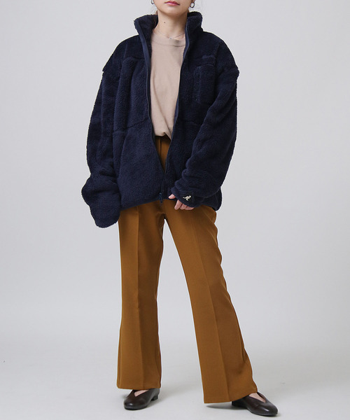 ユニセックス Five 別注 コラボ ボアフリースジャケット Zip セール Kangol ボアフリースジャケット ジャケット アウター ブルゾン Kangol カンゴール のファッション 想像を超えての ブルゾン