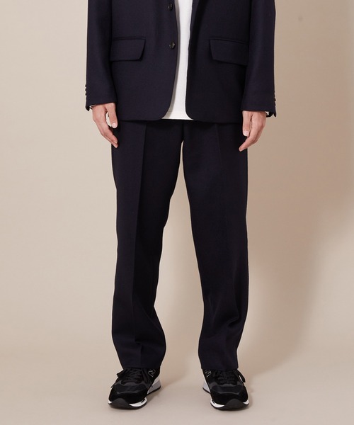 ADAM ET ROPE'(アダムエロペ)の「【BISHU】フランネルスラックス(スラックス・メンズ・ネイビー/カーキ・S/M/L)」の2枚目の写真