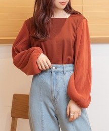 Mysa&Liina（ミーサリーナ）の「袖プリーツプルオーバー（Tシャツ/カットソー）」