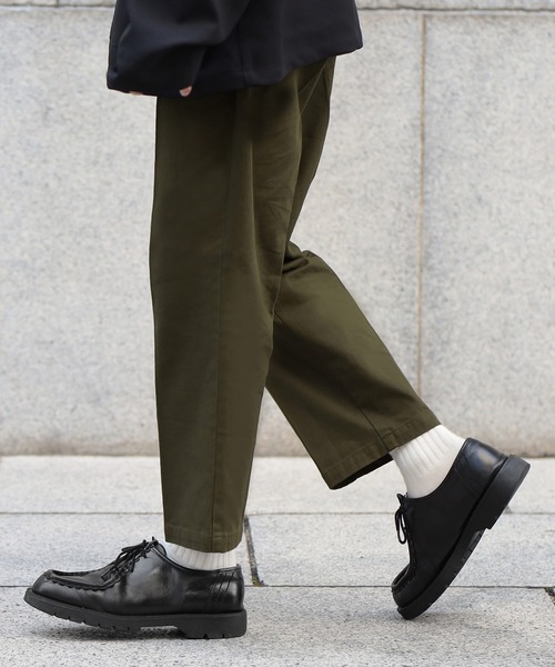 Beauty&Habit(ビューティアンドハビット)の「【Beauty&Habit】センタープレスアンクル丈テーパードチノパンツ(チノパンツ・メンズ・ブラック/ベージュ/カーキ・M/L)」の3枚目の写真