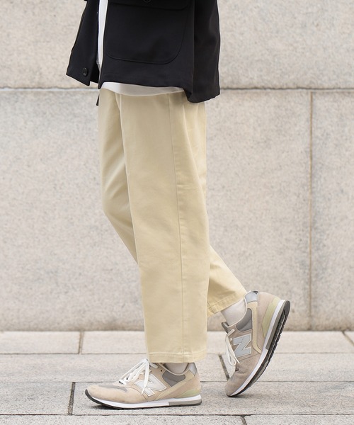 Beauty&Habit(ビューティアンドハビット)の「【Beauty&Habit】センタープレスアンクル丈テーパードチノパンツ(チノパンツ・メンズ・ブラック/ベージュ/カーキ・M/L)」の4枚目の写真