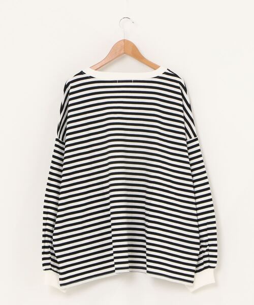 WEGO（ウィゴー）の「WEGO/だぼそでボーダーTシャツ（Tシャツ/カットソー・レディース・グリーン系その他5/ベージュ系その他5/ブラック系その他5・FREE）」の4枚目の写真