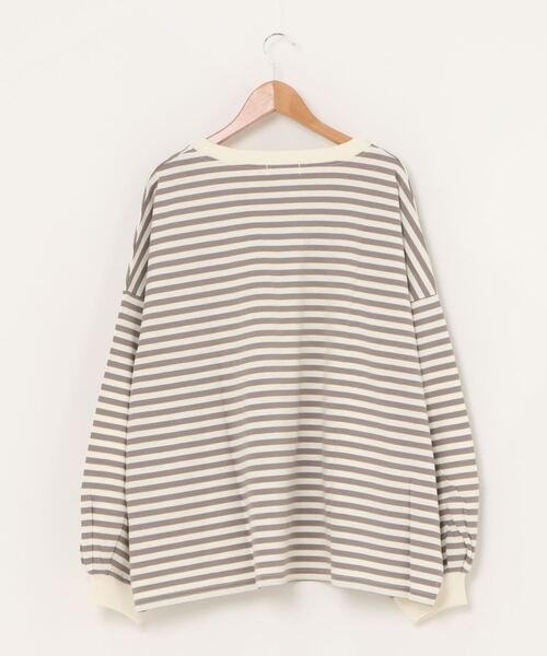 WEGO（ウィゴー）の「WEGO/だぼそでボーダーTシャツ（Tシャツ/カットソー・レディース・グリーン系その他5/ベージュ系その他5/ブラック系その他5・FREE）」の5枚目の写真