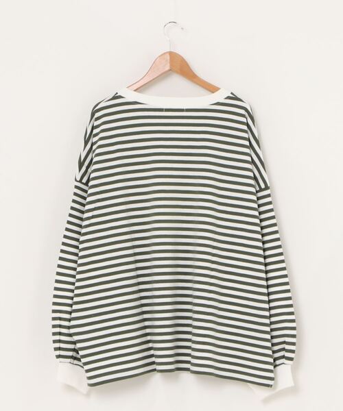 WEGO（ウィゴー）の「WEGO/だぼそでボーダーTシャツ（Tシャツ/カットソー・レディース・グリーン系その他5/ベージュ系その他5/ブラック系その他5・FREE）」の6枚目の写真