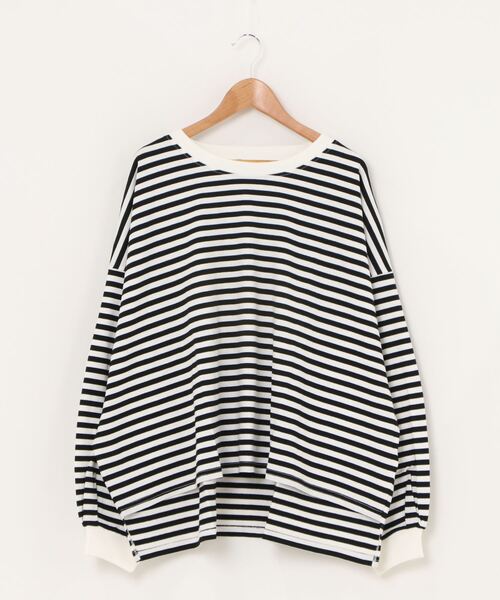 WEGO（ウィゴー）の「WEGO/だぼそでボーダーTシャツ（Tシャツ/カットソー・レディース・グリーン系その他5/ベージュ系その他5/ブラック系その他5・FREE）」の21枚目の写真