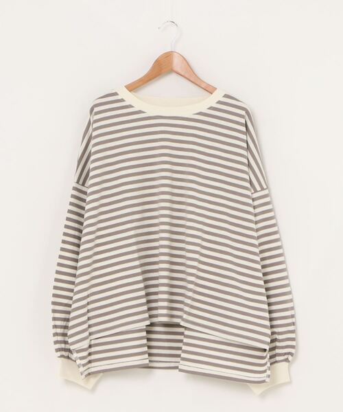 WEGO（ウィゴー）の「WEGO/だぼそでボーダーTシャツ（Tシャツ/カットソー・レディース・グリーン系その他5/ベージュ系その他5/ブラック系その他5・FREE）」の22枚目の写真