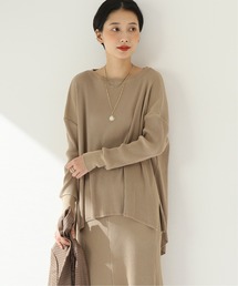 JOURNAL STANDARD relume（ジャーナルスタンダード　レリューム）の「コットンテレコリブ ボートネックワイドチュニック（Tシャツ/カットソー・レディース）」