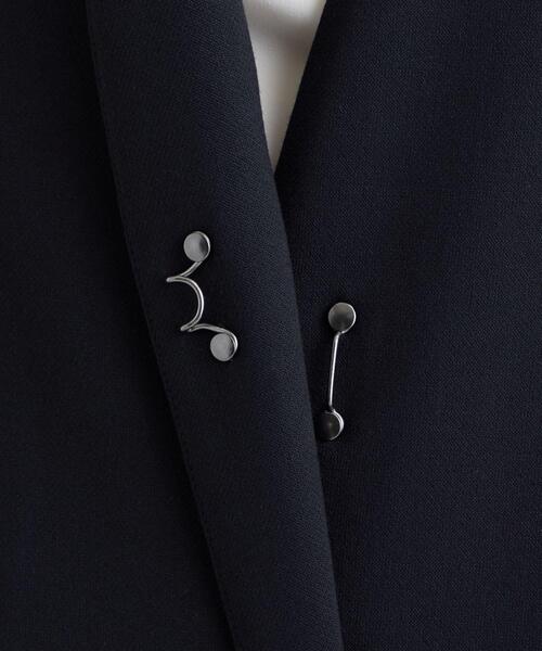 green label relaxing（グリーンレーベルリラクシング）の「CS Wクロス ノーラペル コート（ノーカラーコート・レディース・ライトグレー/ライトブルー/ネイビー・40/38/36）」の16枚目の写真