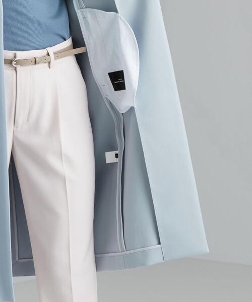 green label relaxing（グリーンレーベルリラクシング）の「CS Wクロス ノーラペル コート（ノーカラーコート・レディース・ライトグレー/ライトブルー/ネイビー・40/38/36）」の18枚目の写真