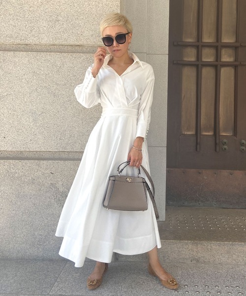 JENNE【完売】クラシックリッチフレアワンピース ベージュ S JENNE【完売】クラシックリッチフレアワンピース ベージュ S JENNE