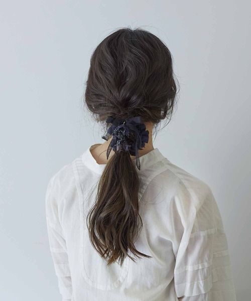 m.soeur（エムスール）の「リボンレースのシュシュ＊（シュシュ・レディース・ホワイト/ブラック/パープル/ブルー・FREE）」の8枚目の写真