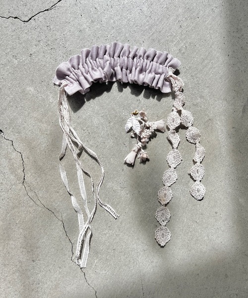 m.soeur（エムスール）の「リボンレースのシュシュ＊（シュシュ・レディース・ホワイト/ブラック/パープル/ブルー・FREE）」の18枚目の写真