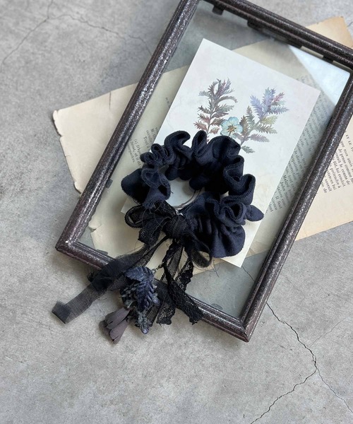 m.soeur（エムスール）の「リボンレースのシュシュ＊（シュシュ・レディース・ホワイト/ブラック/パープル/ブルー・FREE）」の11枚目の写真