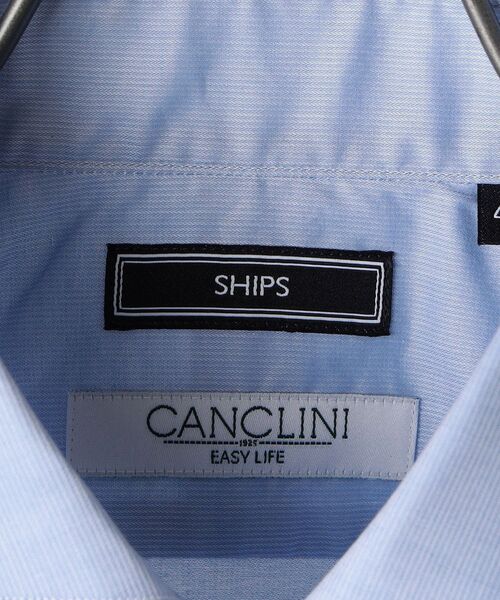 SHIPS（シップス）の「SHIPS: CANCLINI社製生地 ホリゾンタルカラー ドビー ソリッド シャツ（シャツ/ブラウス・メンズ・ライトブルー・40/38/39/41/42/37）」の6枚目の写真