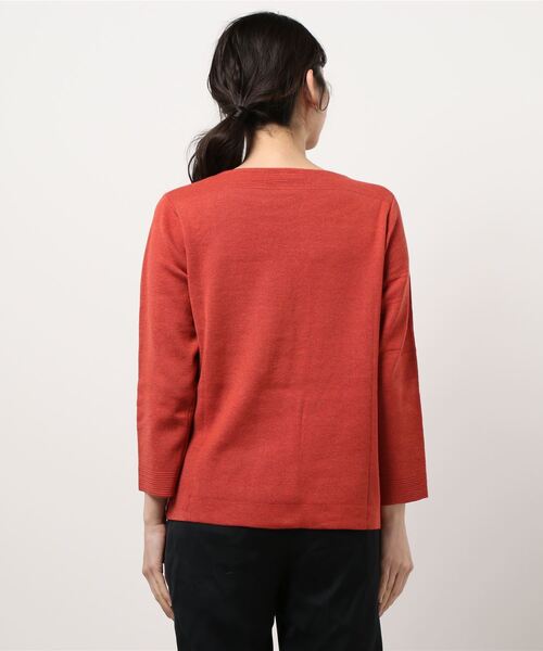 BELLUNA（ベルーナ）の「ラメ入りアーガイル柄ニットプルオーバー（ニット/セーター・レディース・ライトグレー/パープル/ネイビー/モカ/コーラル・MEDIUM/LARGE/X-LARGE）」の8枚目の写真