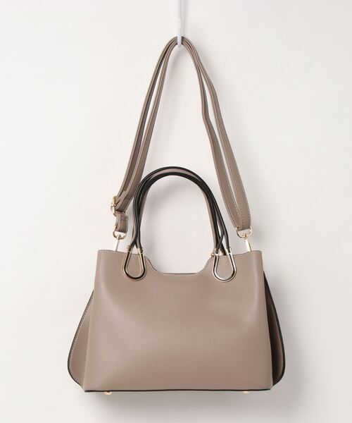 VitaFelice(ヴィータフェリーチェ)の「2wayハンドバッグ トートバッグ(トートバッグ・レディース・グリーン系その他/ベージュ系その他/ブラック/オフホワイト/スモークピンク・FREE)」の10枚目の写真