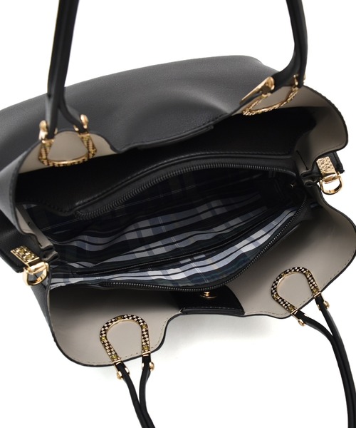 VitaFelice(ヴィータフェリーチェ)の「2wayハンドバッグ トートバッグ(トートバッグ・レディース・グリーン系その他/ベージュ系その他/ブラック/オフホワイト/スモークピンク・FREE)」の13枚目の写真