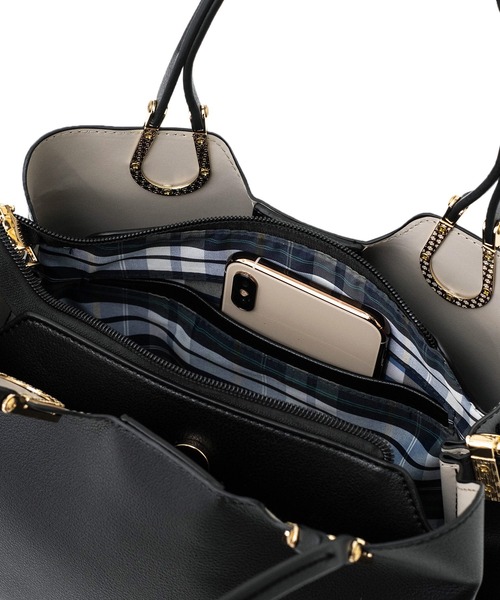 VitaFelice(ヴィータフェリーチェ)の「2wayハンドバッグ トートバッグ(トートバッグ・レディース・グリーン系その他/ベージュ系その他/ブラック/オフホワイト/スモークピンク・FREE)」の12枚目の写真