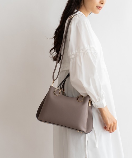 VitaFelice(ヴィータフェリーチェ)の「2wayハンドバッグ トートバッグ(トートバッグ・レディース・グリーン系その他/ベージュ系その他/ブラック/オフホワイト/スモークピンク・FREE)」の21枚目の写真