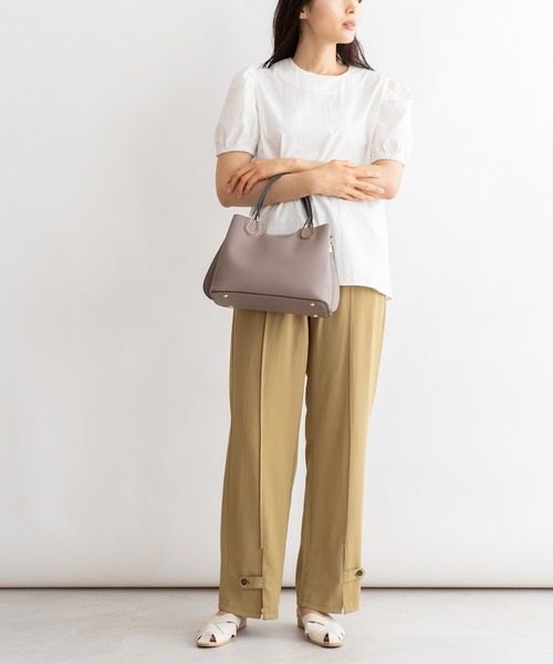 VitaFelice(ヴィータフェリーチェ)の「2wayハンドバッグ トートバッグ(トートバッグ・レディース・グリーン系その他/ベージュ系その他/ブラック/オフホワイト/スモークピンク・FREE)」の22枚目の写真