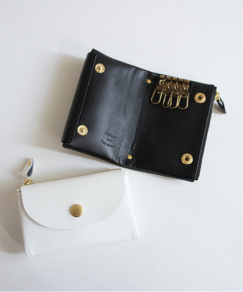 Ag+LEATHER BLACK&WHITE 抗菌SMART KEY CASE（キーケース/キー