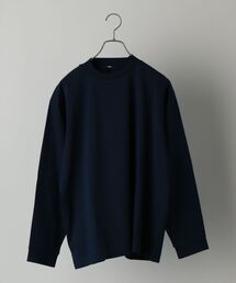 【WEB限定】SHIPS: 形態安定 防シワ加工 テレワーク ビズ リラックスフィット クルーネック Tシャツ (ロンT)