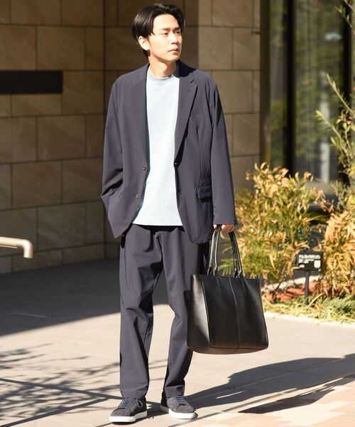 SHIPS(シップス)の「【WEB限定】SHIPS: 形態安定 防シワ加工 テレワーク ビズ リラックスフィット クルーネック Tシャツ (ロンT)(Tシャツ/カットソー・メンズ・ホワイト/チャコールグレー/ネイビー/ブルー・SMALL/MEDIUM/LARGE/X-LARGE/XX-LARGE)」の7枚目の写真