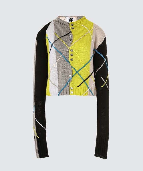 YANYAN ボレロ　カーディガン S YanYan（ヤンヤン）の「CHECKED COLLARED XL SLV CARDIGAN