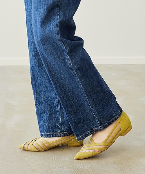 JELLY BEANS(ジェリービーンズ)の「シアーコンビフラットパンプス(204-32633)JELLY BEANS(ジェリービーンズ)(パンプス・レディース・ブラック/ベージュ/イエロー・23/24/22.5/24.5/23.5)」の19枚目の写真