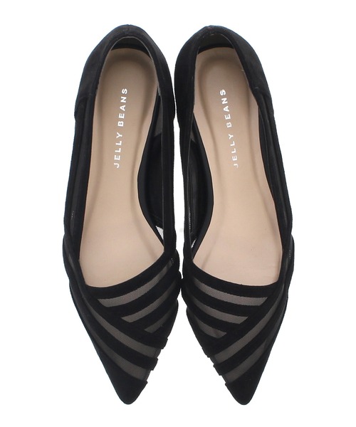 JELLY BEANS(ジェリービーンズ)の「シアーコンビフラットパンプス(204-32633)JELLY BEANS(ジェリービーンズ)(パンプス・レディース・ブラック/ベージュ/イエロー・23/24/22.5/24.5/23.5)」の20枚目の写真