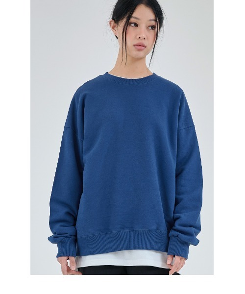 ACOVER(オコボ)の「『ACOVER/オコボ』TUMBLE SWEAT SHIRT/タンブル ロングスリーブ スウェットシャツ(スウェット・レディース・ブラック/イエロー/ネイビー/ブルー/ピンク/アイボリー/グレー/ライトグリーン・M/L)」の6枚目の写真