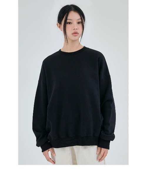 ACOVER(オコボ)の「『ACOVER/オコボ』TUMBLE SWEAT SHIRT/タンブル ロングスリーブ スウェットシャツ(スウェット・レディース・ブラック/イエロー/ネイビー/ブルー/ピンク/アイボリー/グレー/ライトグリーン・M/L)」の3枚目の写真