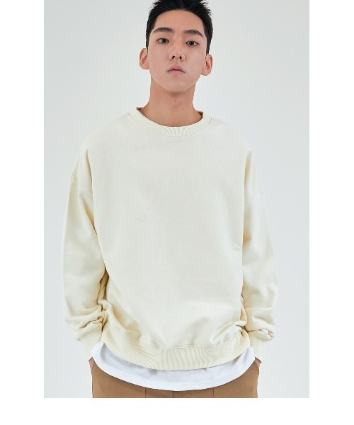 ACOVER(オコボ)の「『ACOVER/オコボ』TUMBLE SWEAT SHIRT/タンブル ロングスリーブ スウェットシャツ(スウェット・レディース・ブラック/イエロー/ネイビー/ブルー/ピンク/アイボリー/グレー/ライトグリーン・M/L)」の10枚目の写真