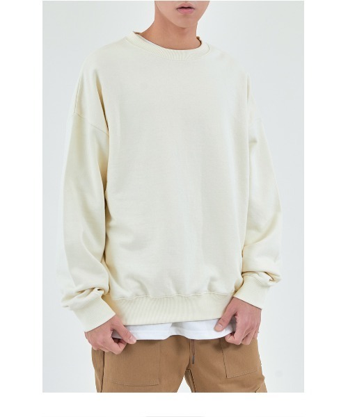 ACOVER(オコボ)の「『ACOVER/オコボ』TUMBLE SWEAT SHIRT/タンブル ロングスリーブ スウェットシャツ(スウェット・レディース・ブラック/イエロー/ネイビー/ブルー/ピンク/アイボリー/グレー/ライトグリーン・M/L)」の11枚目の写真