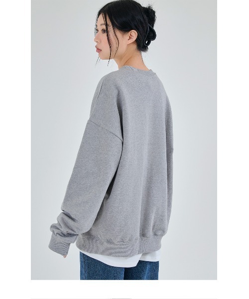 ACOVER(オコボ)の「『ACOVER/オコボ』TUMBLE SWEAT SHIRT/タンブル ロングスリーブ スウェットシャツ(スウェット・レディース・ブラック/イエロー/ネイビー/ブルー/ピンク/アイボリー/グレー/ライトグリーン・M/L)」の15枚目の写真