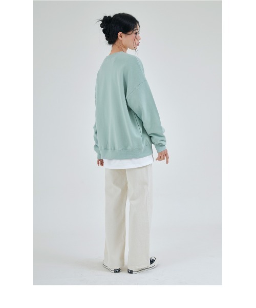 ACOVER(オコボ)の「『ACOVER/オコボ』TUMBLE SWEAT SHIRT/タンブル ロングスリーブ スウェットシャツ(スウェット・レディース・ブラック/イエロー/ネイビー/ブルー/ピンク/アイボリー/グレー/ライトグリーン・M/L)」の18枚目の写真