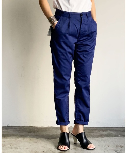 MONT KEMMEL(モンケメル)の「ST:MONT KEMEL PANTALON WORK PANTS/モンケメル ワークパンツ(チノパンツ・レディース・ベージュ/ブルー/ネイビー/ブラック・38/40/42/36)」の4枚目の写真