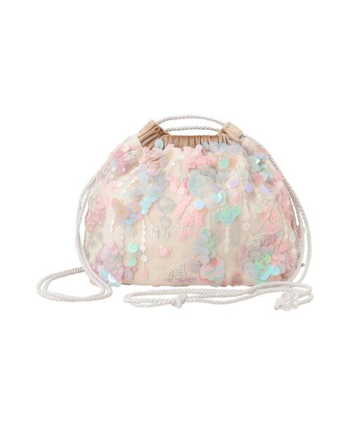 merry jenny（メリージェニー）の「Utopiaスパンコールポシェット（ショルダーバッグ・レディース・ピンク/ミント・FREE）」の4枚目の写真